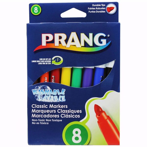 Prang Washable Art Markers, Bullet Tip, Classic Colors, PK24 DIX80680